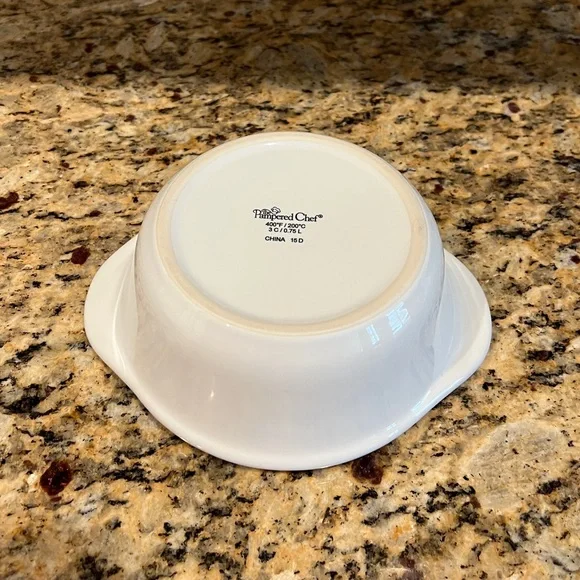 Pampered Chef Garlic & Brie Baker Coquette 3 Cup Dips! Discontinued Hard…